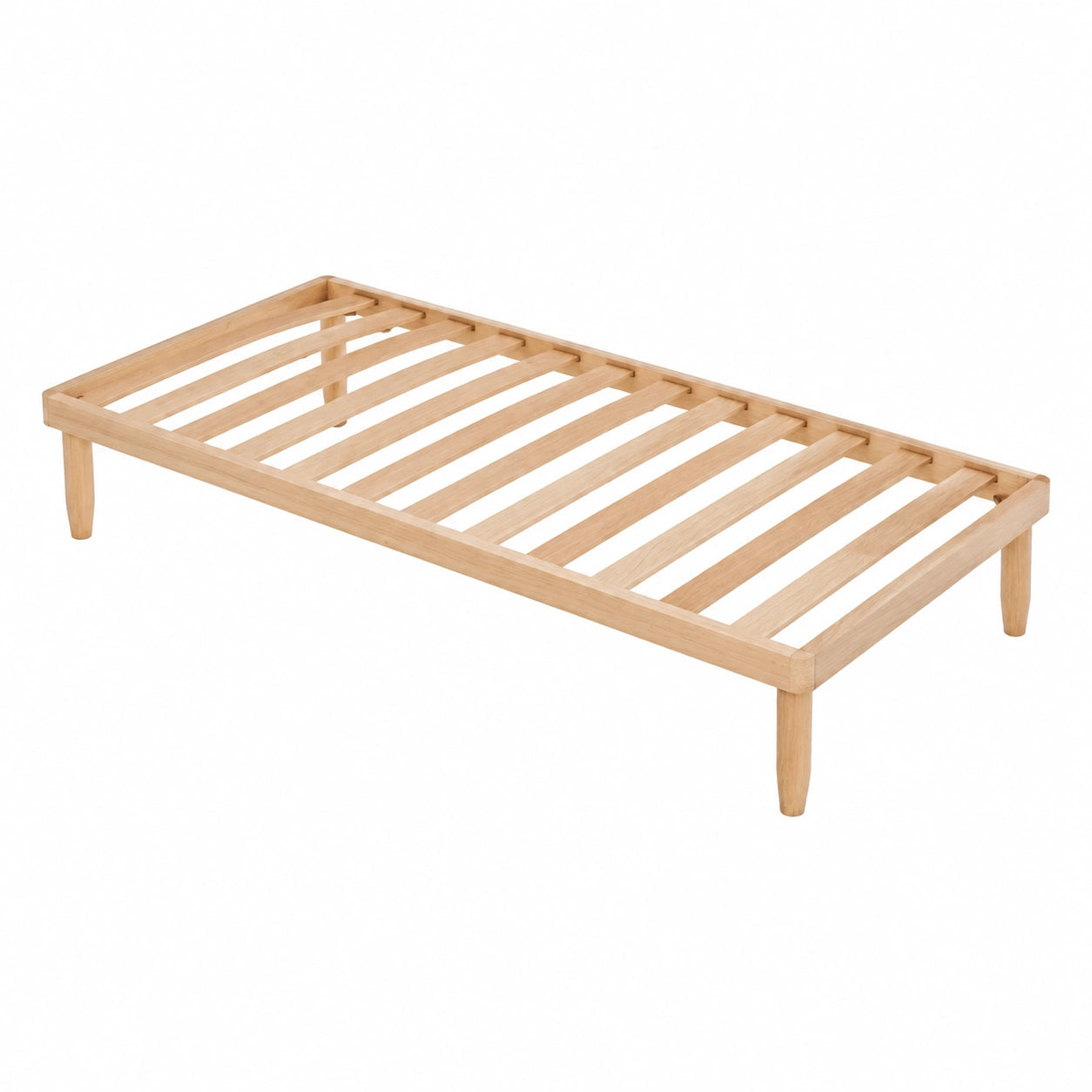 Rete Singola Ortopedica 80x190 cm in Legno di Alta Qualità con Struttura Rinforzata e Gambe Smontabili