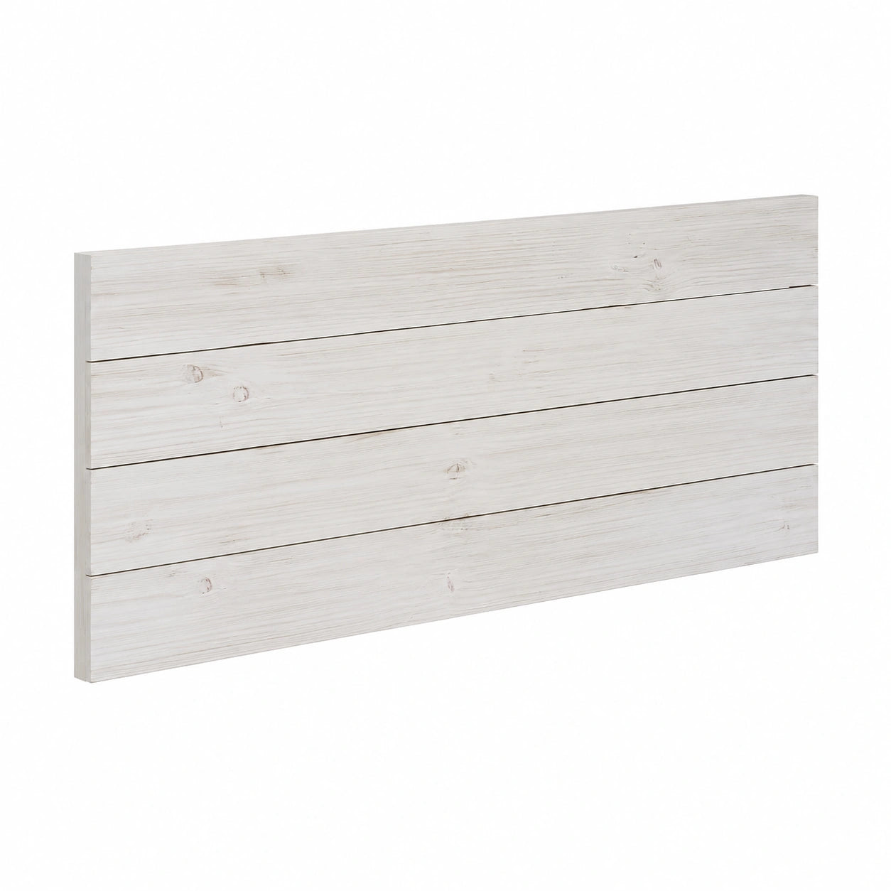 Testiera Letto Queen Size 150-160 cm Stile Nordico in Legno di Pino Bianco Anticato