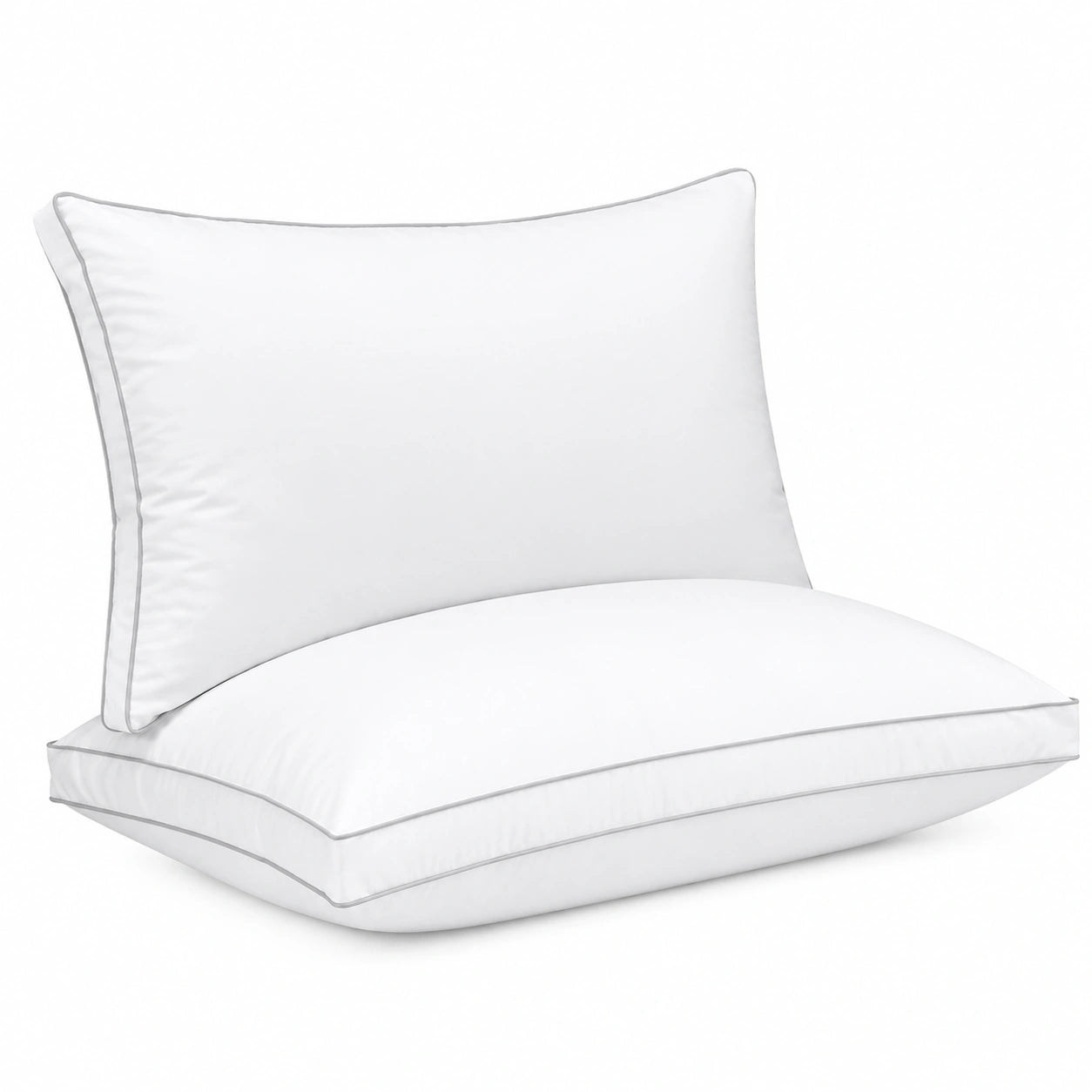 Set di 2 Cuscini Utopia Bedding King Size, Bianco, Comfort Alberghiero, Ideali per Tutte le Posizioni del Sonno