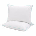 Coppia di Cuscini in Piuma per Letto Queen Size, Cotone 100%, 50x76 cm