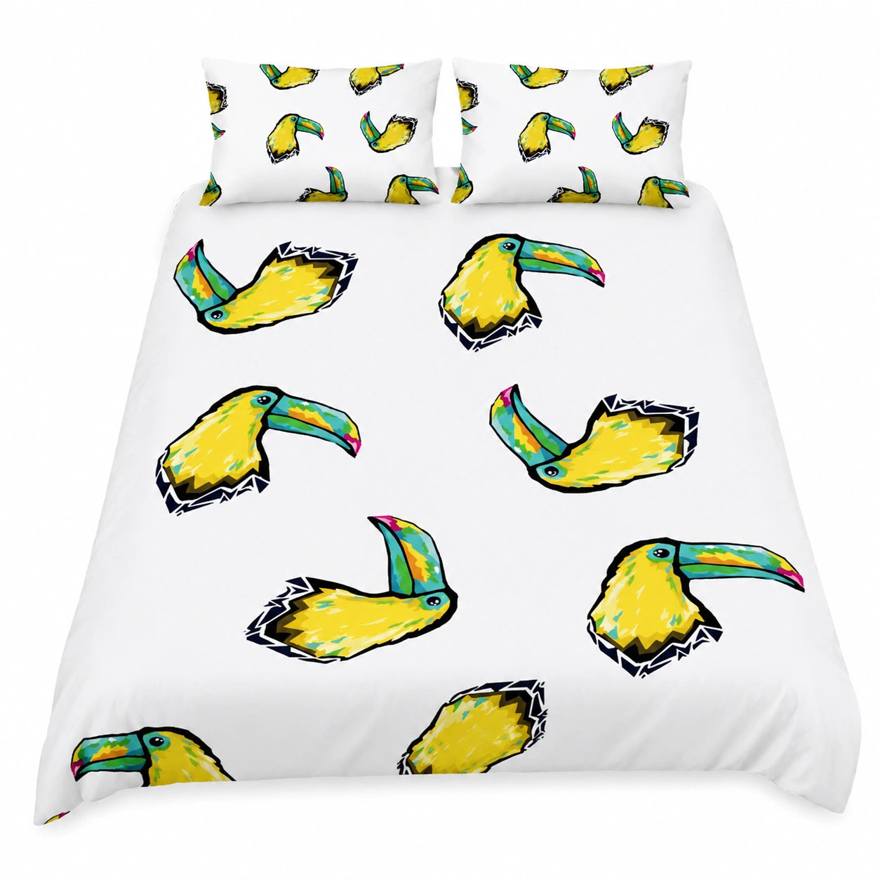 Copripiumino Queen Size con Zip, Set 3 Pezzi 88x228 cm