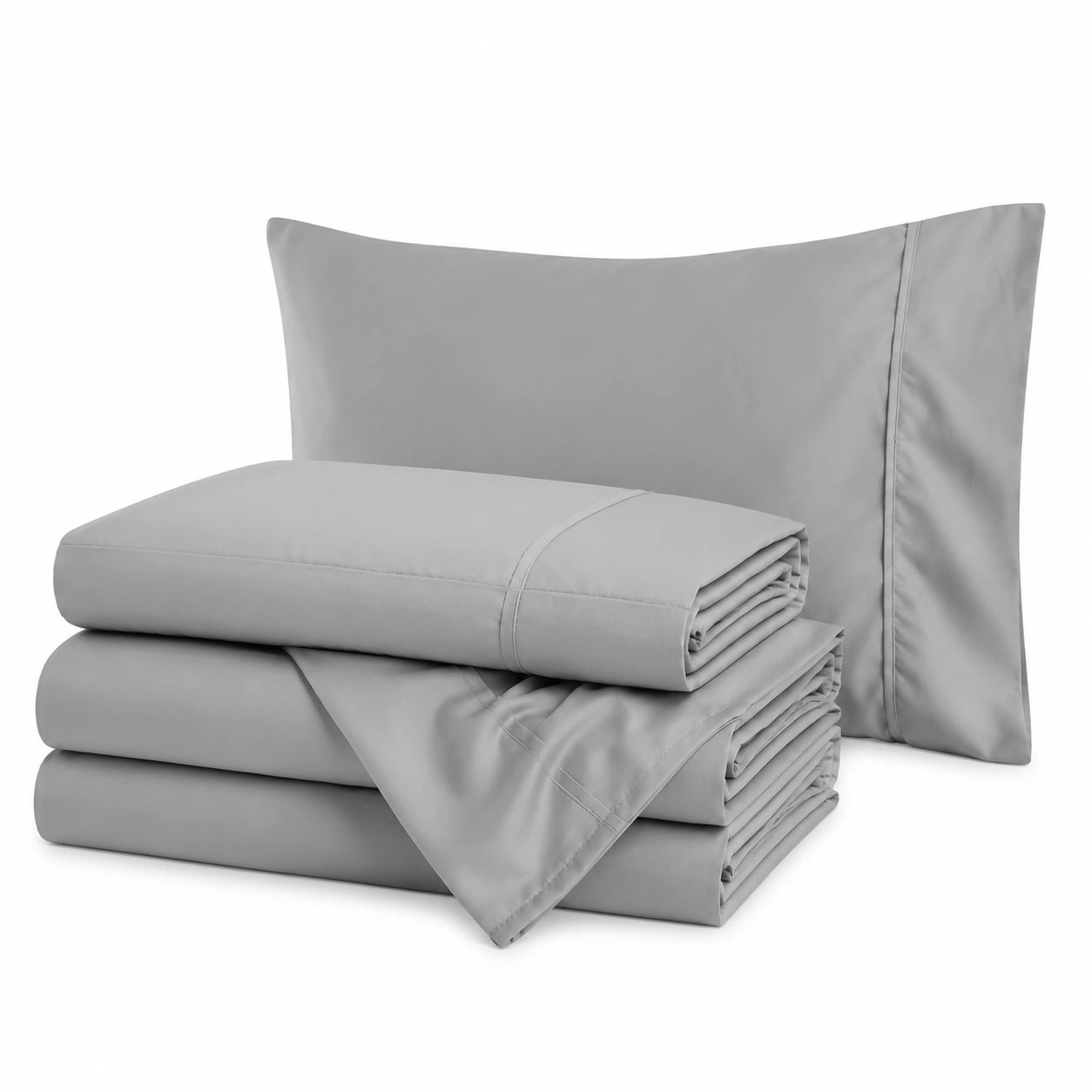Set lenzuola in percalle di cotone 600 TC per letto queen size olimpico, tasche extra profonde