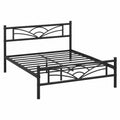 Yaheetech Set di 2 Letti Singoli in Metallo 90x200 cm, Nero | Design a Nuvola, Spazio Extra, Ideale per Camera da Letto o Ospiti