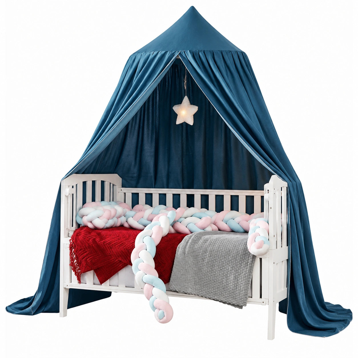 Baldacchino Principessa per Ragazze, Tenda Gioco Soffice, Decorazione Camera Letto, Zanzariera XL per Letto Matrimoniale