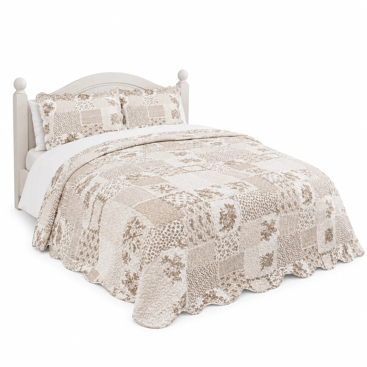 Copriletto King Size Patchwork Naturale - Emma Barclay Cotswold