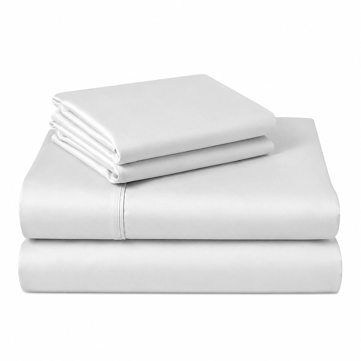 Set lenzuola letto king size in cotone 400 fili bianco 160x200 cm
